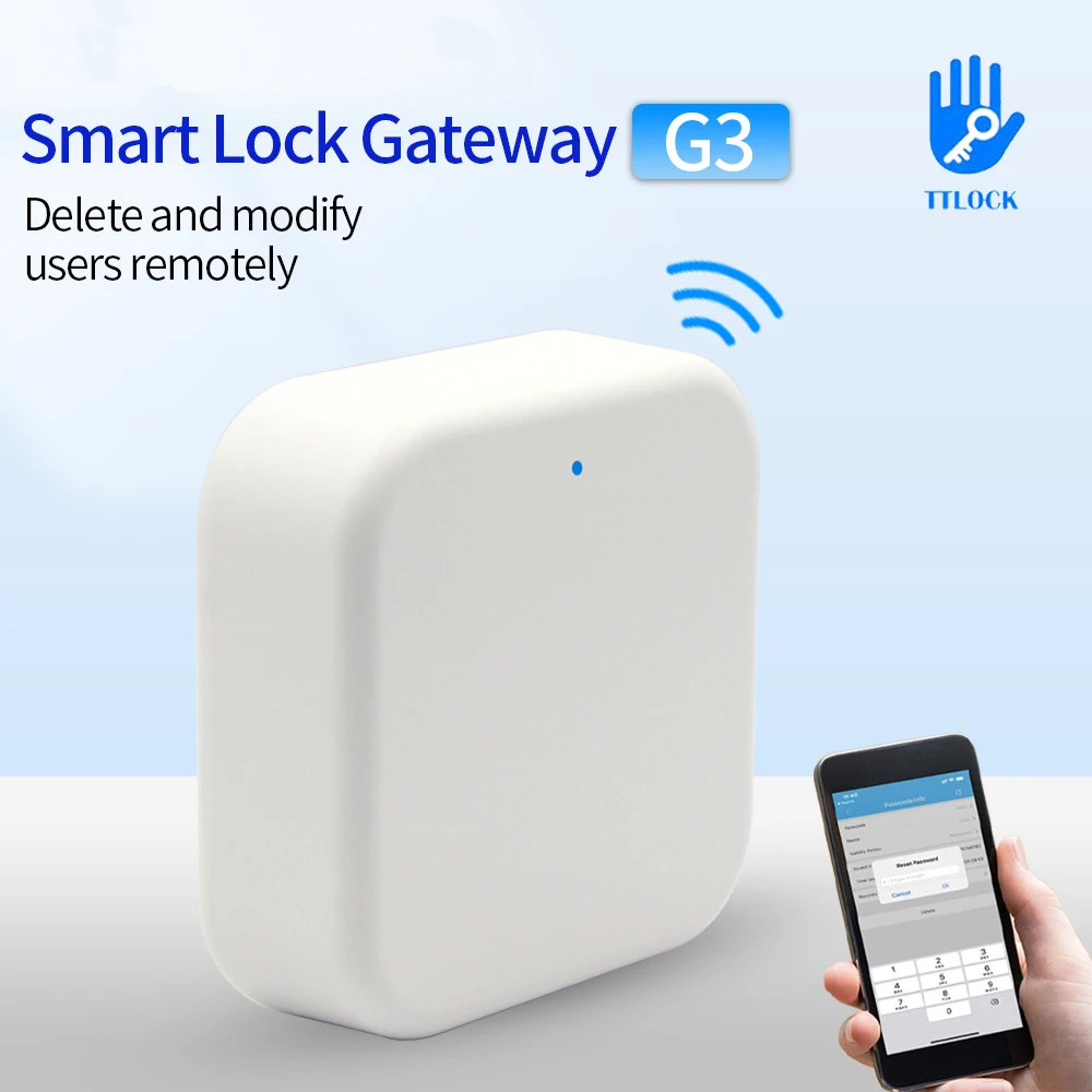 TTLOCK APP G2/G3 WiFi Gateway Hub for Smart Door Lock Unlock Bluetooth to Wi-Fi Converter Voice Control Works with Alexa