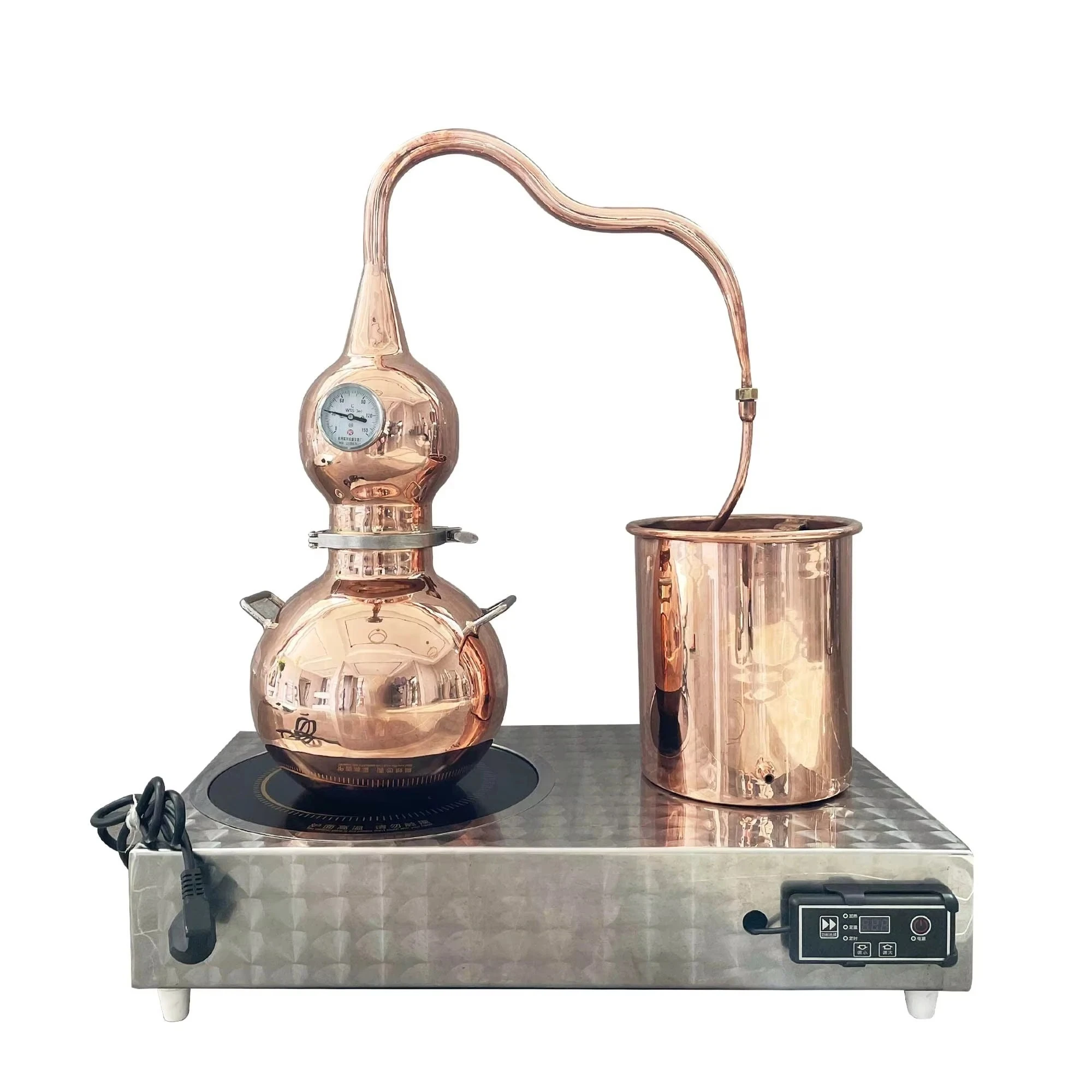 MICET 5L Micro Copper Alembic Distiller Homebrew Equipment For Making Whisky Alcohol Liquors Machine Distillation Equipment