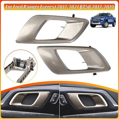 Imagen 1 del producto Manija de puerta interior delantera izquierda y derecha para Ford Ranger 2012-2021 Everest 2012-2021 BT50 2012-2019 manija de puerta AB3921971/AB3921970