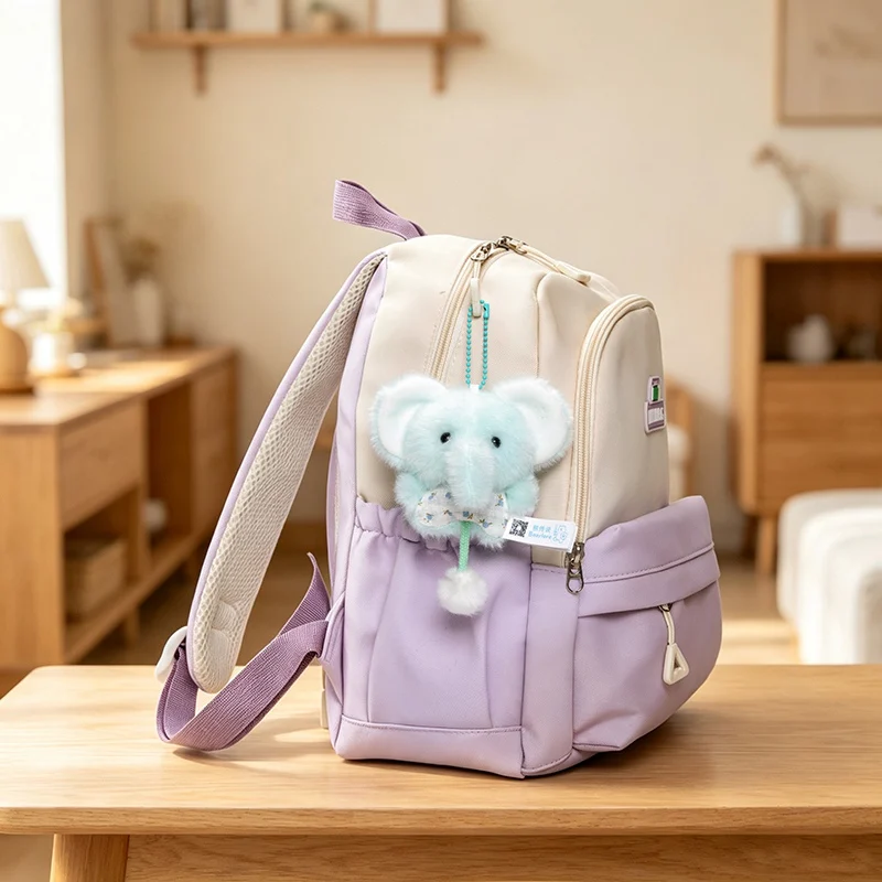 9-11cm Mini Animal Plush Pendant Keychain Elephant Lamb Salamander Mouse Fox Plush Toys Companion Doll Bag Gift view 6