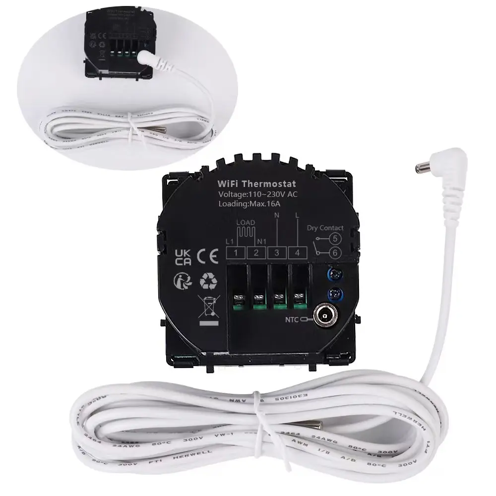 Imagem -06 - Bingoelec wi fi Inteligente Tela de Toque Termostato Módulo para Aquecimento Piso Elétrico Caldeira Água Temperatura Controle Remoto Alexa