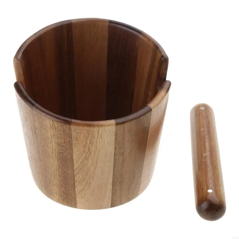 Caixa batida café Bin lixo moagem com caixa resíduos barra batida destacável N58D