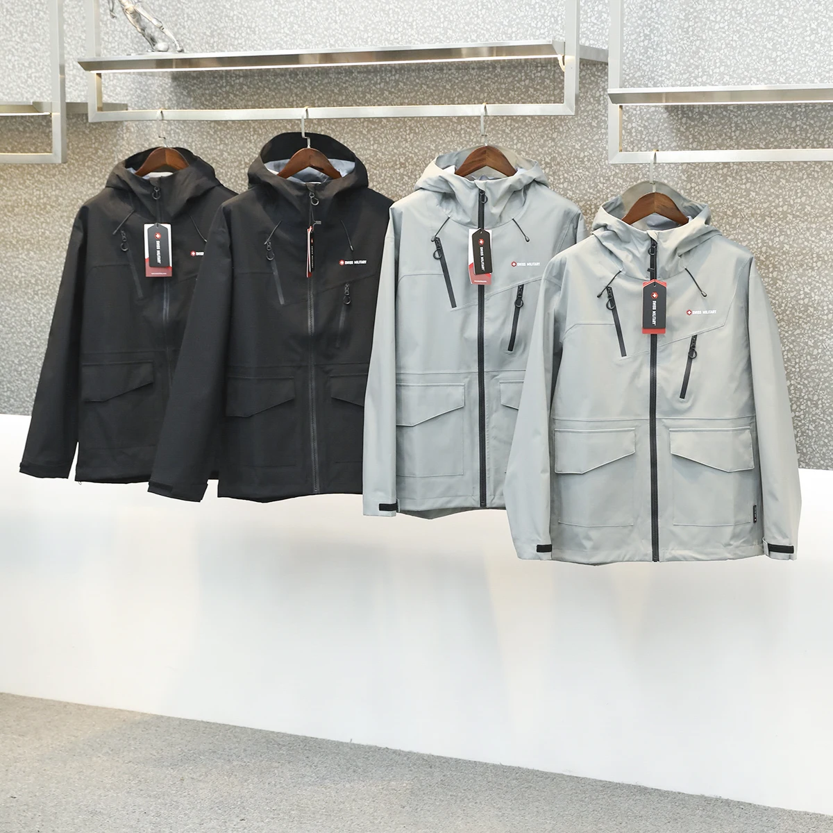 

Мужская уличная куртка с полной проклейкой швов, ветрозащитная, водоотталкивающая, с капюшоном, модная, городская, из полиэстера