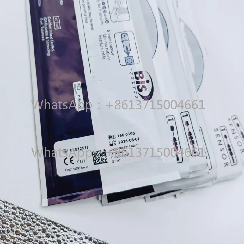 مستشعر مراقبة Covidien 186-0106 BIS Adult Quatro XP للاستعمال مرة واحدة، تاريخ الإدخال: أغسطس 2026 نرحب بالجملة