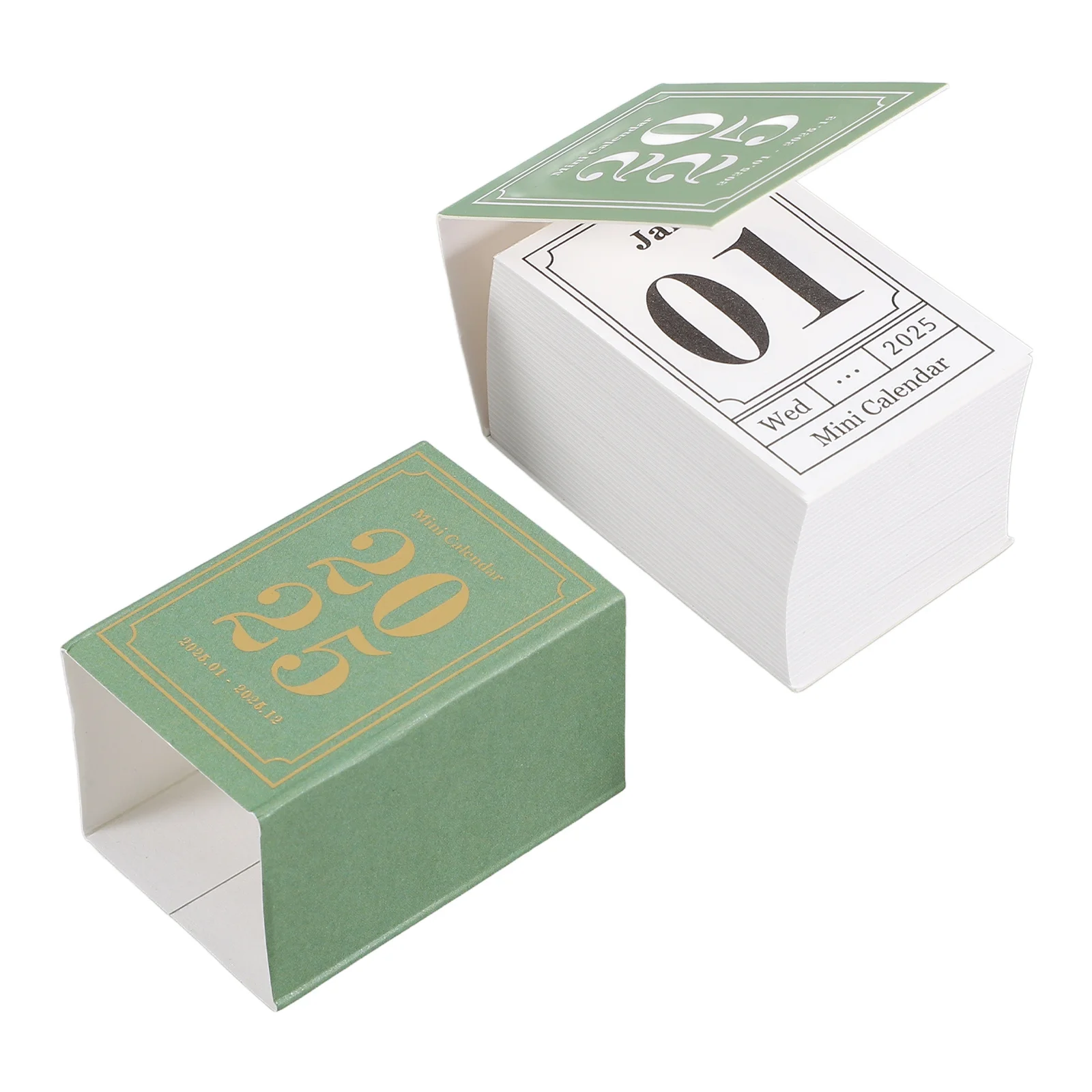 

Tiny Daily Planner Mini Desk Calendar 2025 Miniature Small Vintage Desktop for Flip