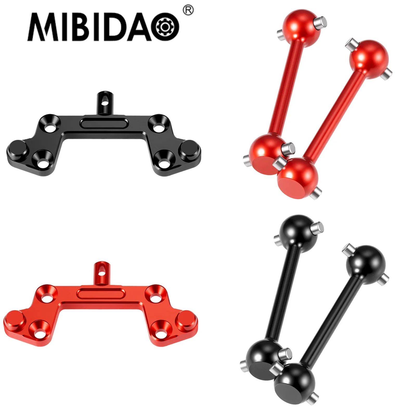 MIBIDAO Metal Universal Dogbone Rear Body Shell Bracket Seat for 1/10 Kyosho FZ02 RC Car Upgrade Accessories