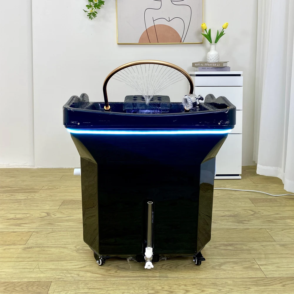 

Портативная мойка для волос 2025 года для салонов красоты: мобильная раковина для мытья головы с баком для воды 60 л