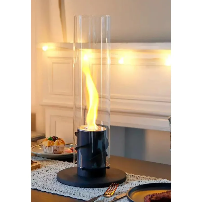 Indoor Spinning Tornado Flame Fireplace Heater Portable Atmosphere Heating Stove for Living Room Bedroom