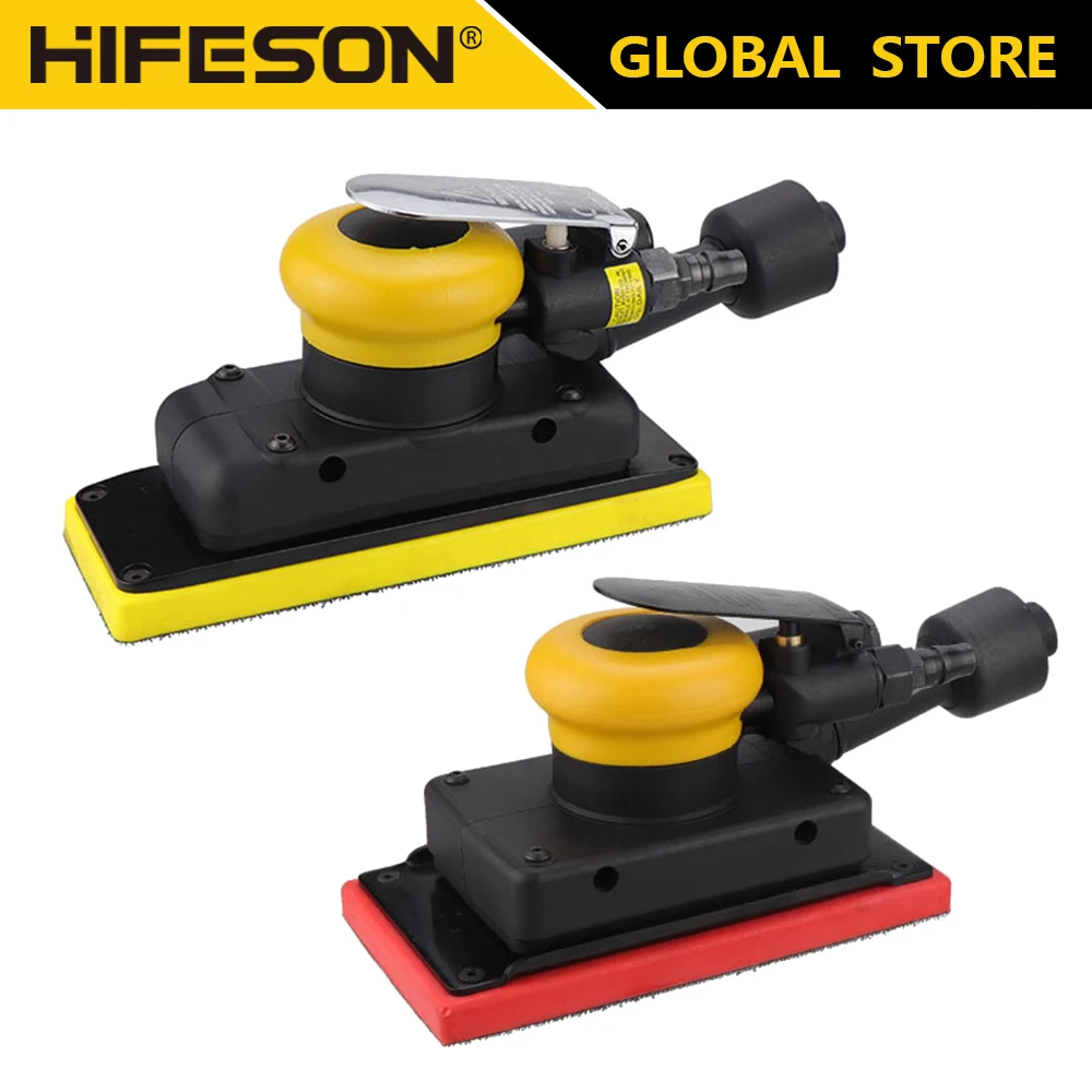 Rectangular Pneumatic Dry Sander Car Paint Putty Sander 70*198mm Sandpaper Machine Suitable For Automobile