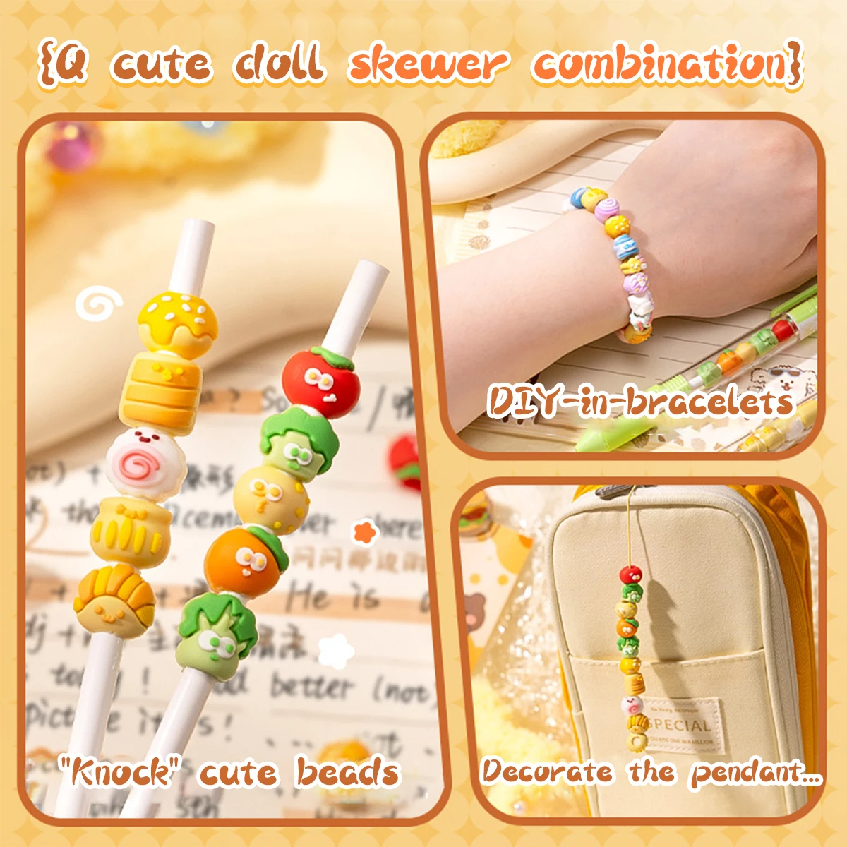 2Pcs Set Gel Pen 0.5mm Fine Point Black Ink Cute Creative Pen Quick Drying Smooth Writing for Journals Cheap Kawaii Stationery