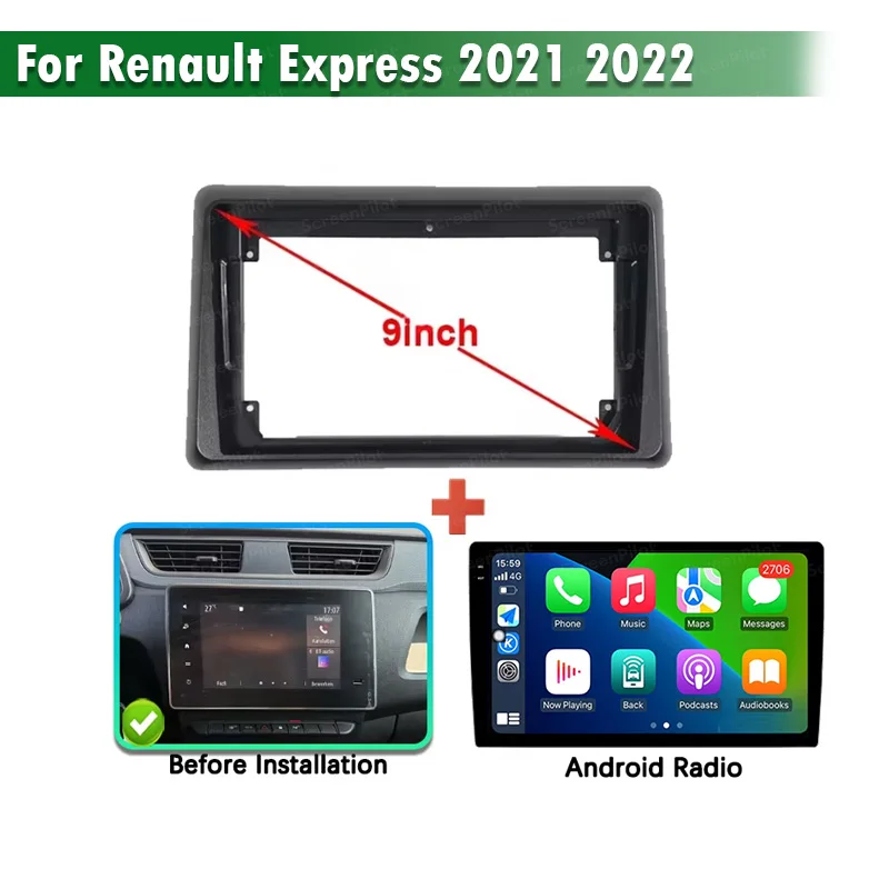 Android Audio For Renault Express 2021-2022 Android 16Player Stereo Multimedia wireless Carplay Auto video GPS Navigation WIFI