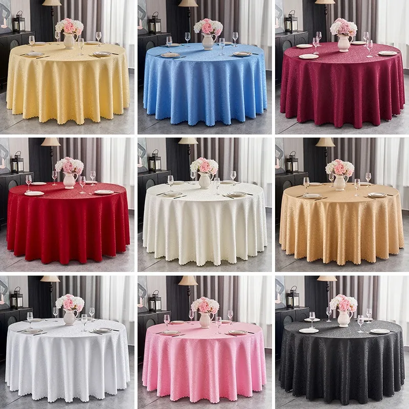 Round Wedding Tablecloths Large size Bright tablecloth reusable Table Covers for Wedding Party Birthday Banquet Formal Events