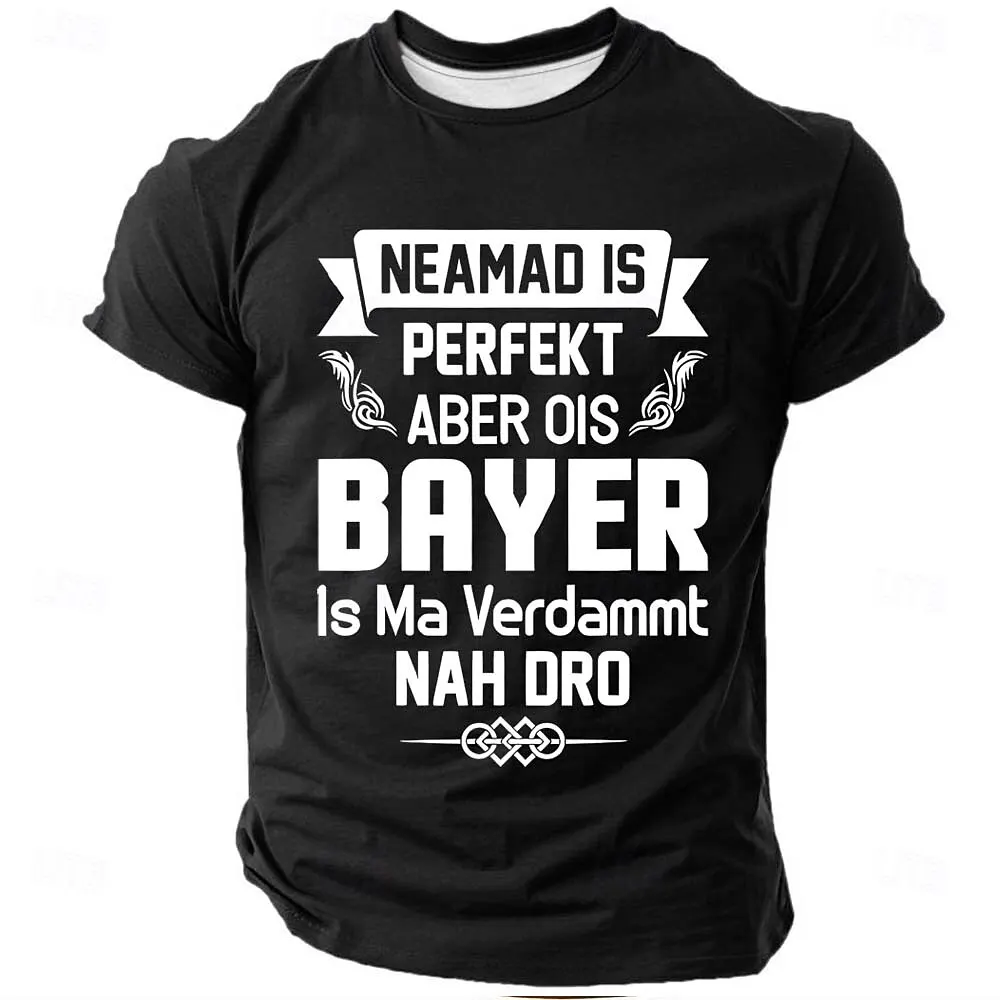 Simple Men's Letter Print T-shirt Apparel 2025 New Daily Men's T Shirt Clothing Large Size Breathable Crew Neck Short Sleeve Tee