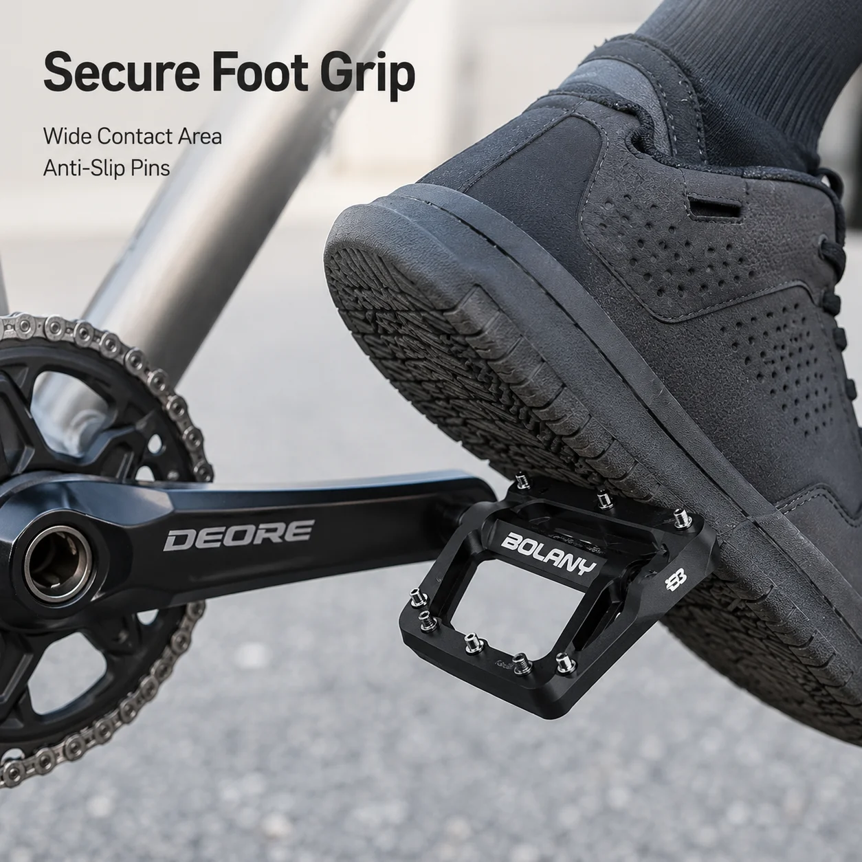 BOLANY Wide Platform Bike Peda - Pedal Platform Flat recension och pris