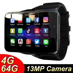 Men 4G  Android Smart Watch 4GB RAM 64GB ROM 2300mAh Big Screen 2.88inch HD Dual Cameras SIM Card Wi-Fi GPS Sports Smart watch