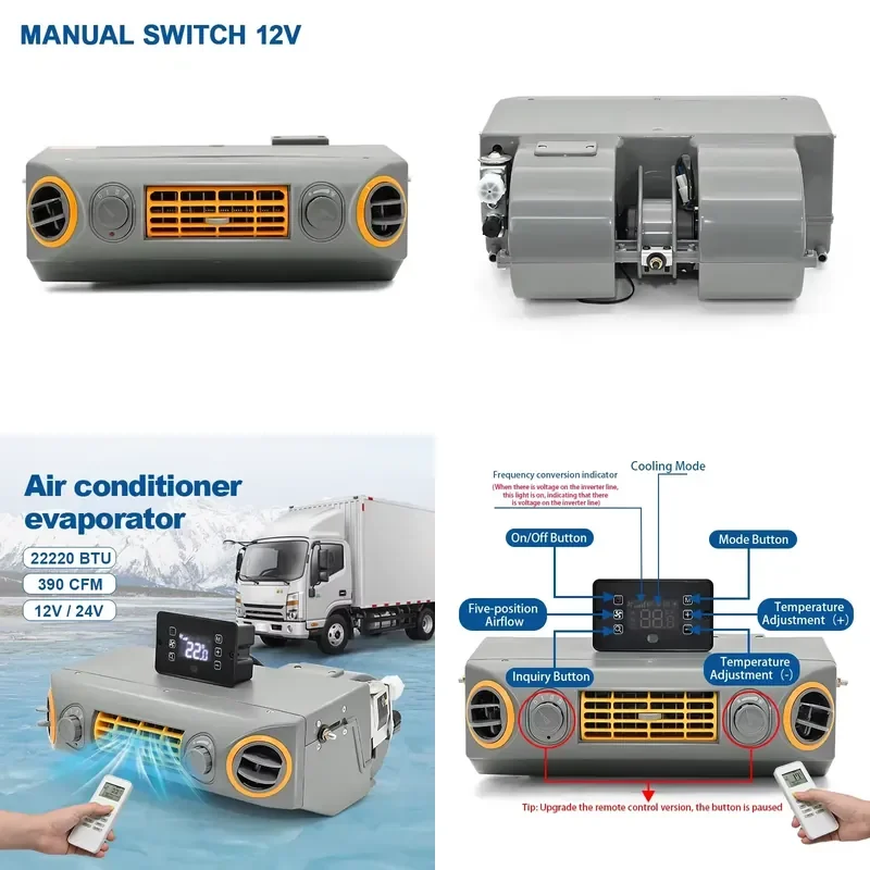 for-trucks-vintage-cars-vans-universal-automotive-air-conditioner-12-volt-24-volt-a-c-evaporator-assembly-device