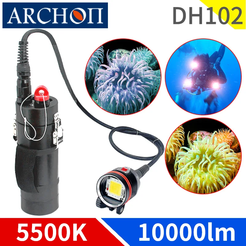 

Archon Dh102 Large Scuba Diving Lights Long Shot Max 10000 Lumens Super Bright Video Light Underwater 150m Diving Photography Fi