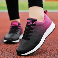 2024 Autumn Winter Walking Shoes Middle-aged Mother Sports Female Leather Soft-soled Non-slip Leisure Travel Running