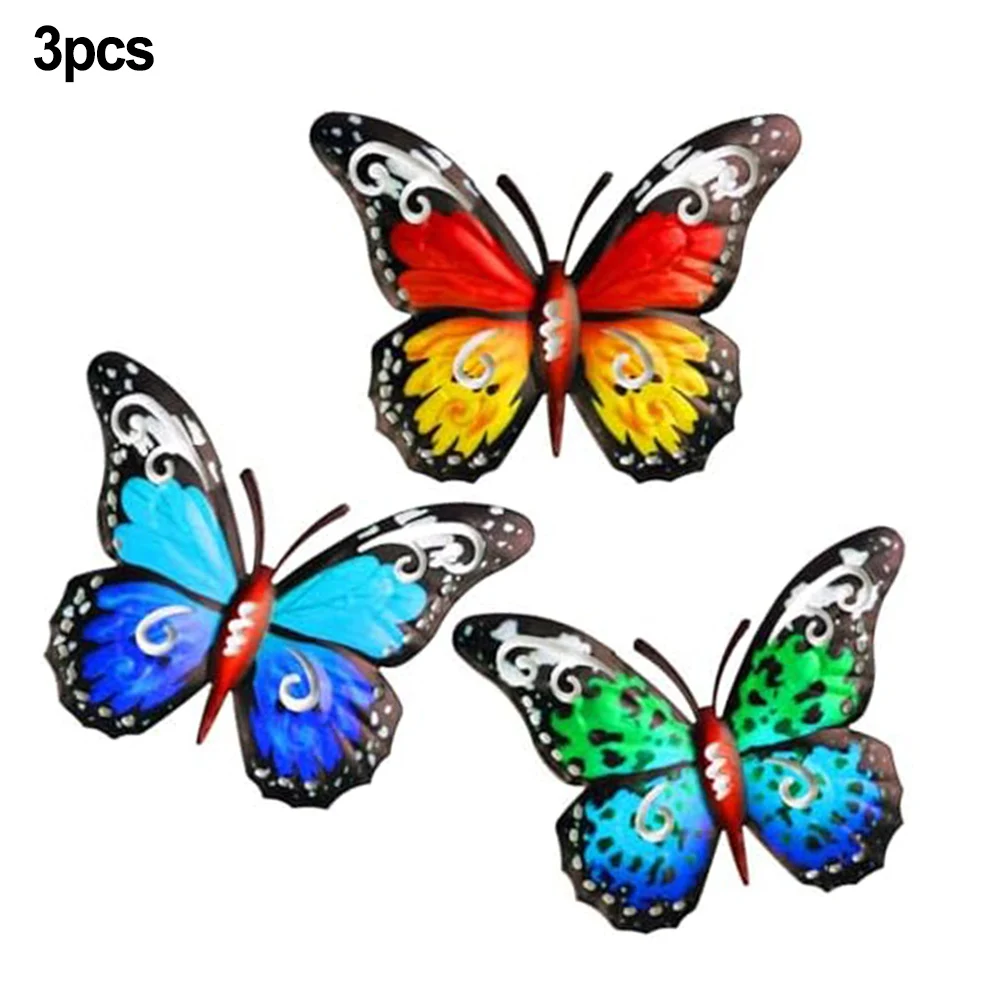 Butterfly Wall Hanging 3D Metal Butterfly Home Interior Decor Intricate Craftsmanship Lifelike Design Home Garden