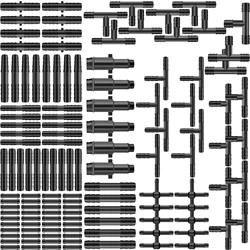 128Pcs Vacuum Connector Assortment Kit 12 Size Tube Connector Car Hose Connector Assortment Reducer for Vacuum Cleaner Brush
