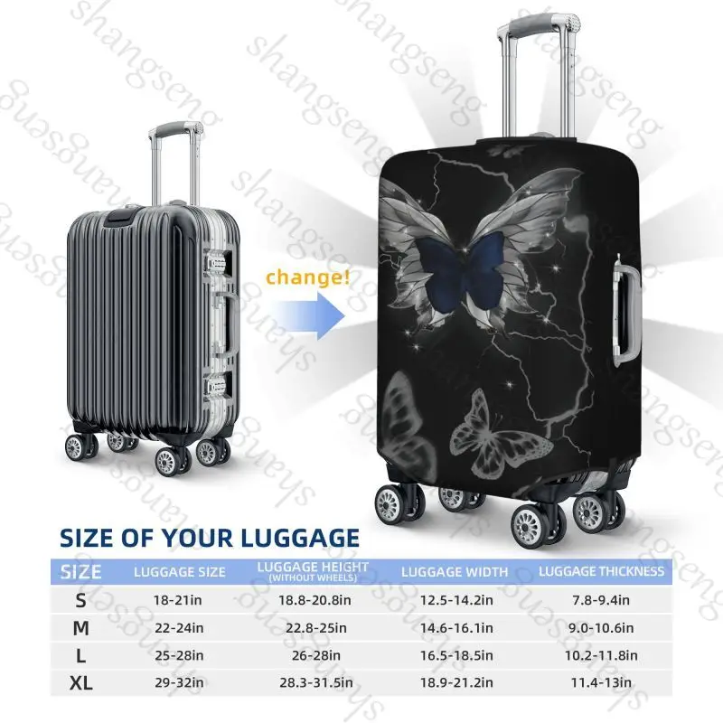 Color Butterfly printing Thicken Luggage Cover Elasticity Trolley dust cover Suitcase Protection Cover Suitcase Case Accessories