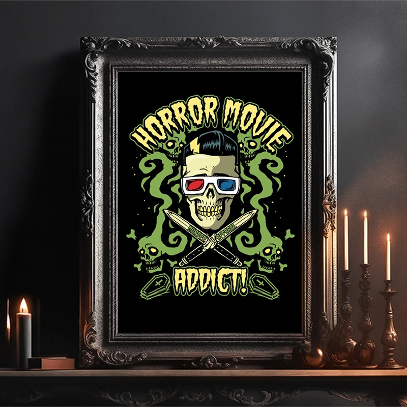 Classic Horror Character Poster New School Style Monster Prints Canvas Painting Wall Art Pictures Home Room Halloween Decoration