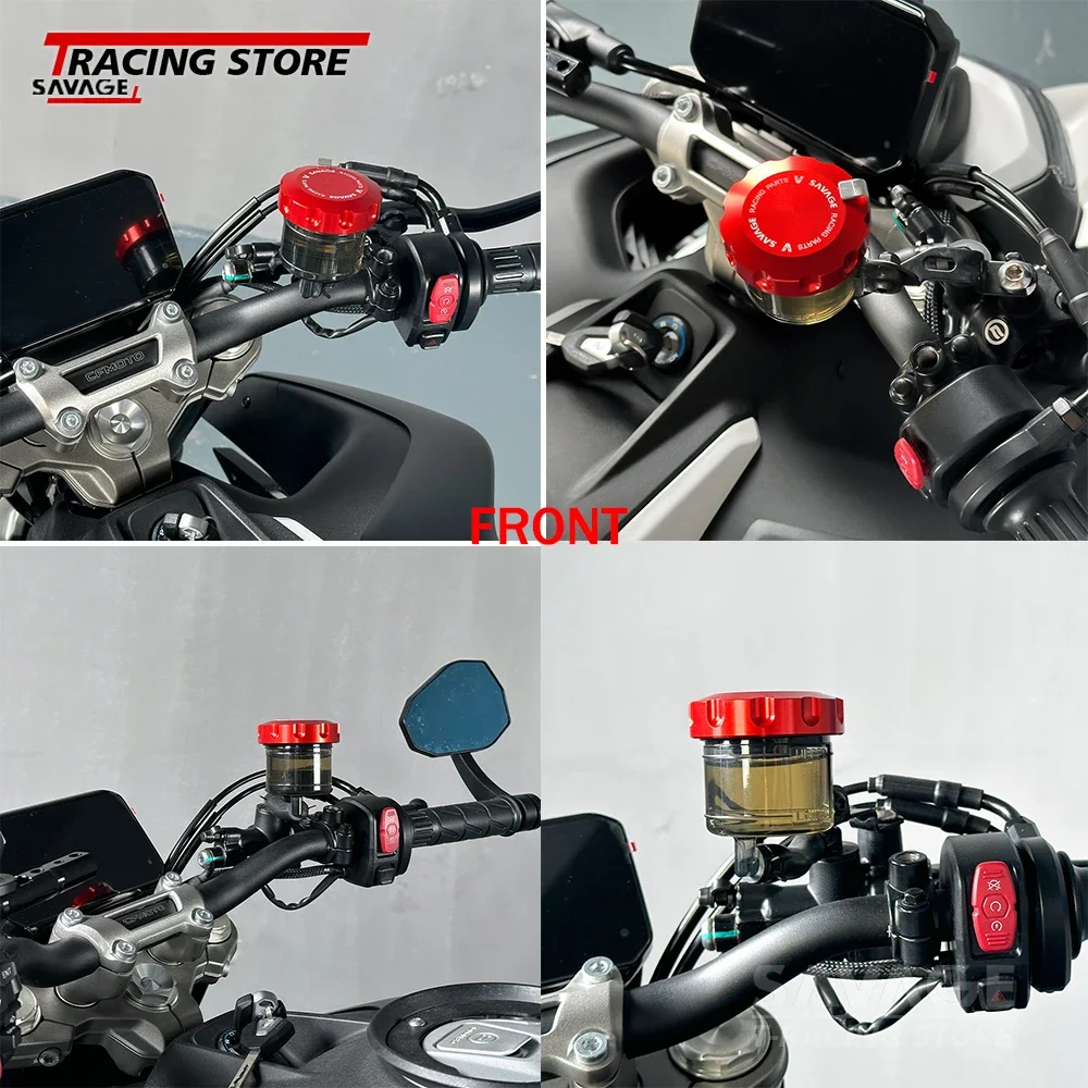 For CFMOTO 450NK 450SR 450SRS 450SS 450CLC Motorycle Front Rear Brake Master Cylinder Oil Fluid Cap Reservoir Cover 450 NK SR SS