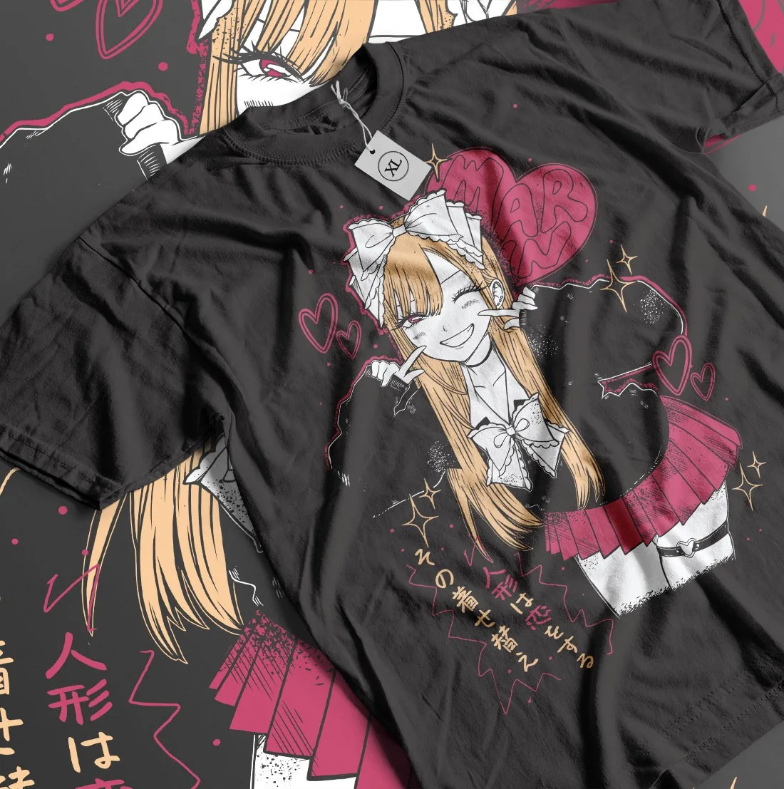 Marin Kitagawa T-Shirt My Dress Up Darling Anime Lovers Black T-Shirt All Size