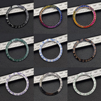 High quality Bezel Outer Diameter 39.3/39/38.5mm Colored Rhinestone Insert Without Luminous VK63 Assembly Watch Accessories