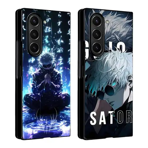G-Gojo Anime Back Phone Cover Case for Samsung Galaxy ZFold6 ZFold4 ZFold5 Z Fold 7 6 5 4 3 ZFold7 ZFold3