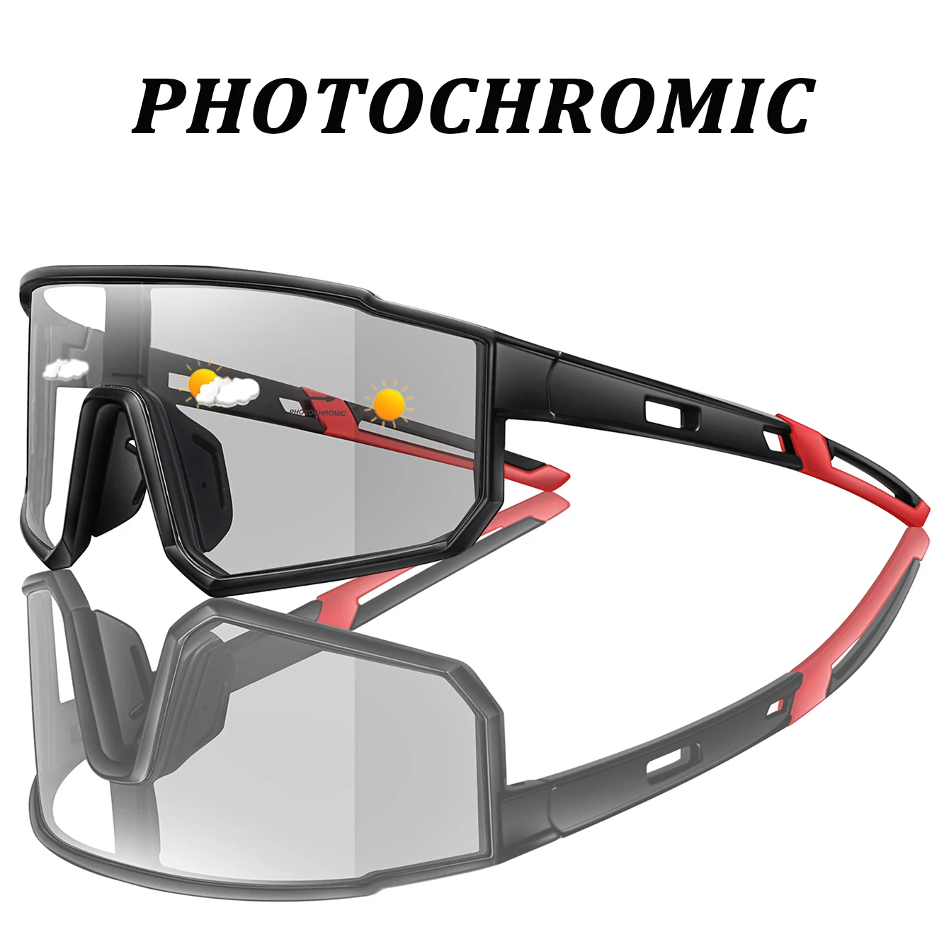 Männer Frauen Mode Sport Photochrome Radfahren Sonnenbrille Fahrrad Winddicht Brillen Unisex Wandern Camping Fahren Gläser
