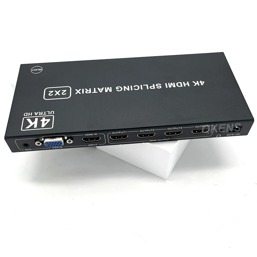 4K HDMI Splicing Matrix Video Wall Controller 2x2 1x2 1X3 1X4 3X1 4X1 VGA Port Multi Screen Splicing Processor TV Wall Splicer