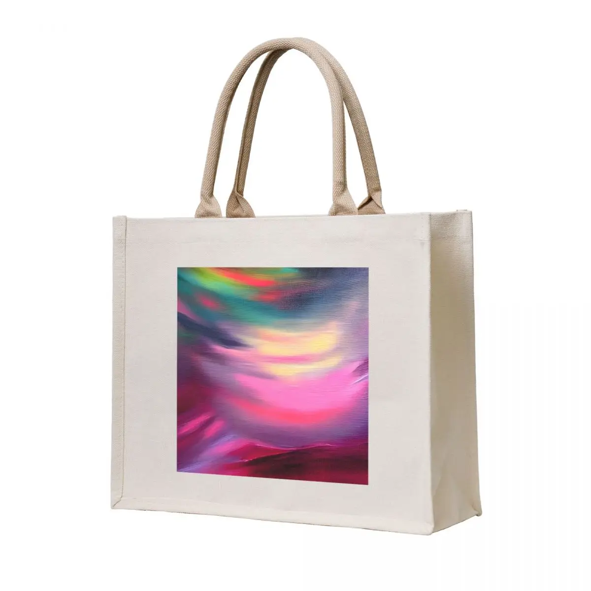 

Magenta Serenity: A Soft Pastel Multicolored Abstract Style Design Tote Bag cute pouch bag Customizable tote bag Canvas