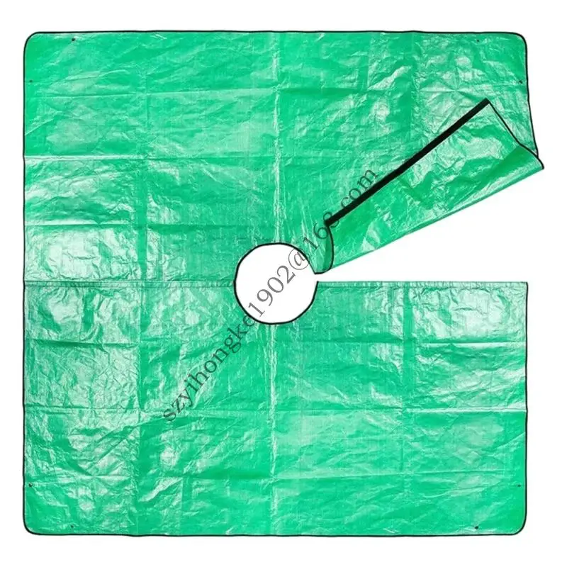 

Waterproof Landscape Pruning Tarp for Landscaping 78.7"x78.7" with 12 Inch Hole and Four Corner Buckles for Stability .Y1QB
