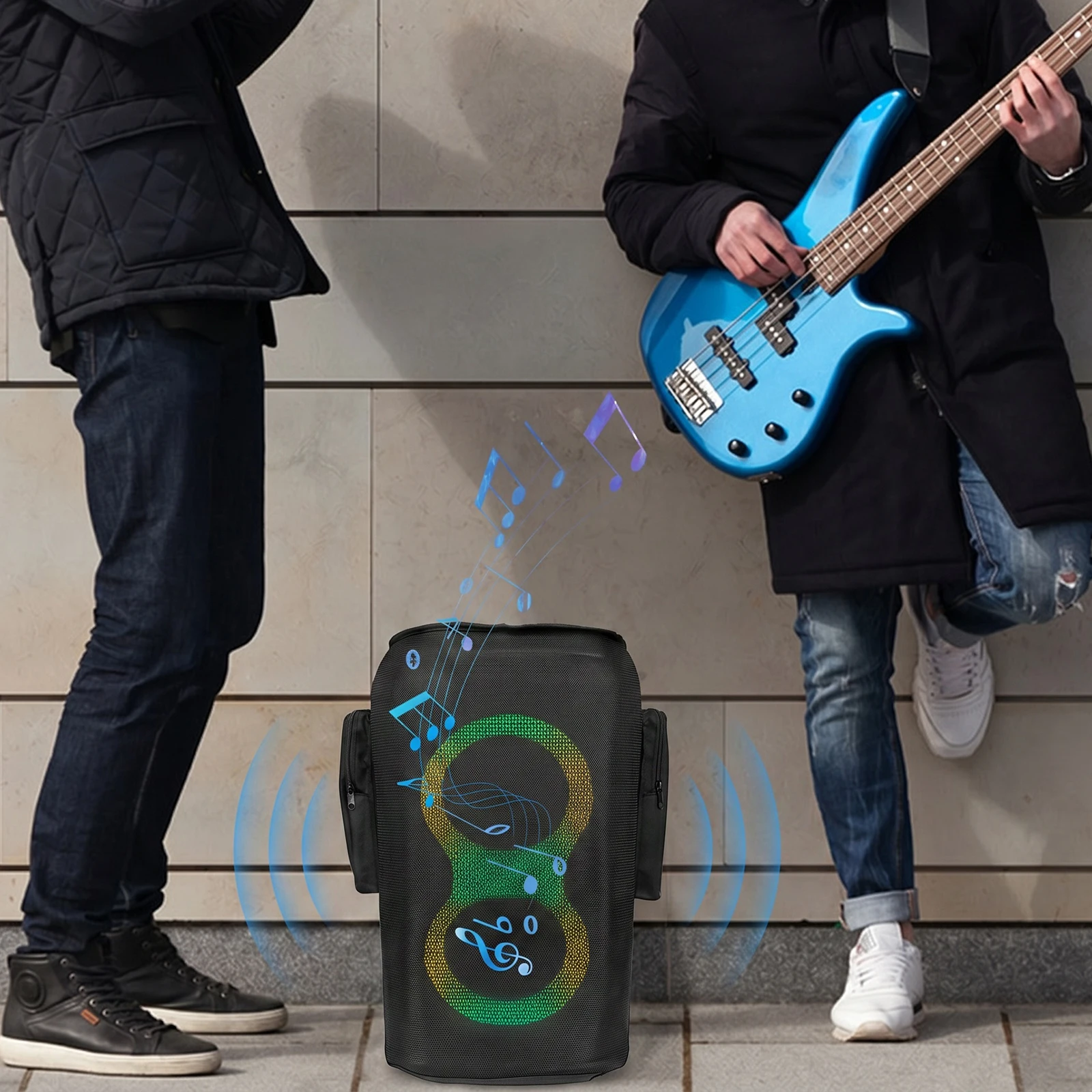 Portable Travel Dust Cover Fits for JBL PARTYBOX 110/120 with Microphone​ & Accessories Pocket Multi-Window Zipper Design