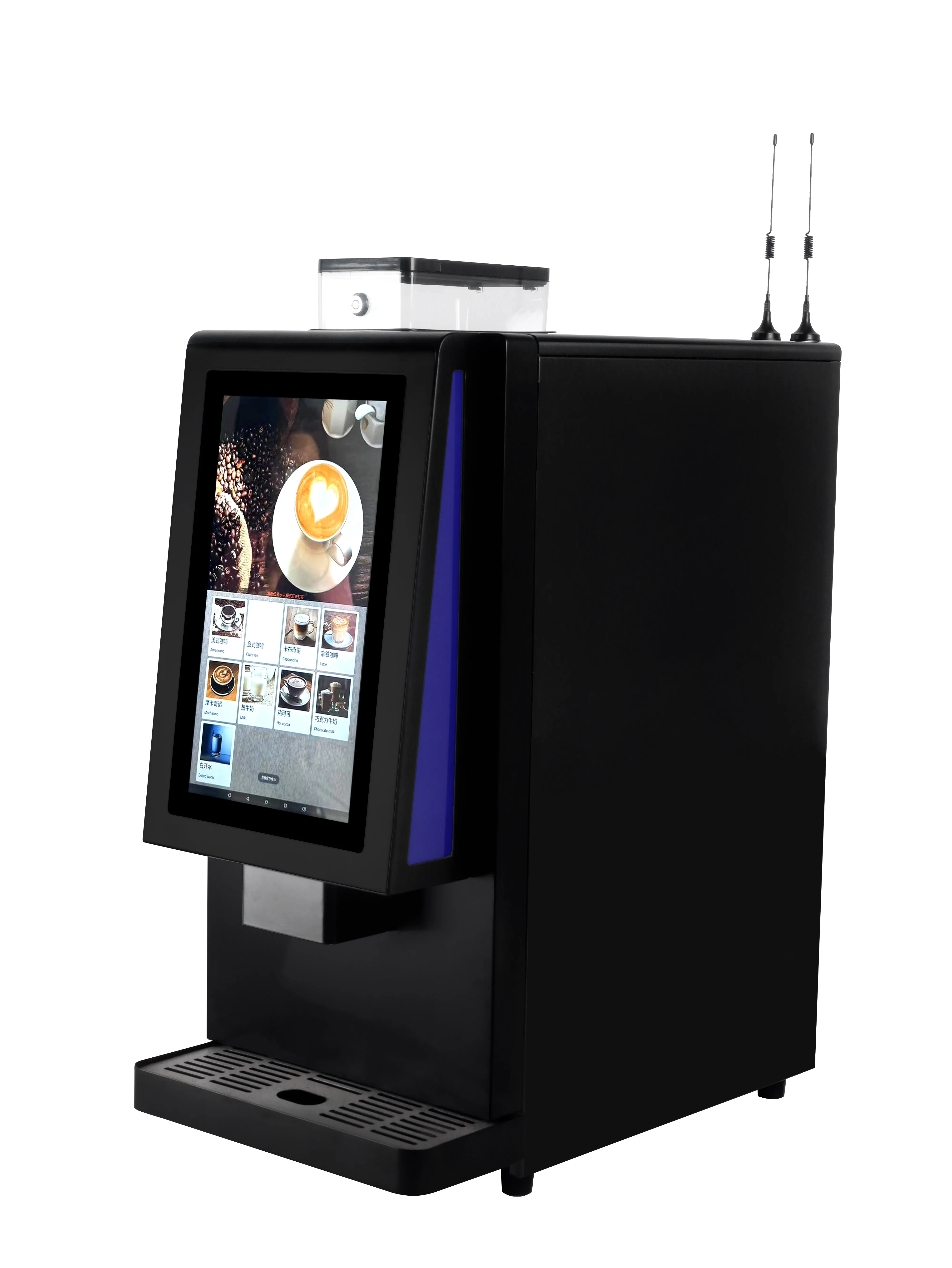 Smart Automatic Multi Function Hot and Cold Electric Cappuccino Latte Coffee Vending Machine With Touch Screen Control