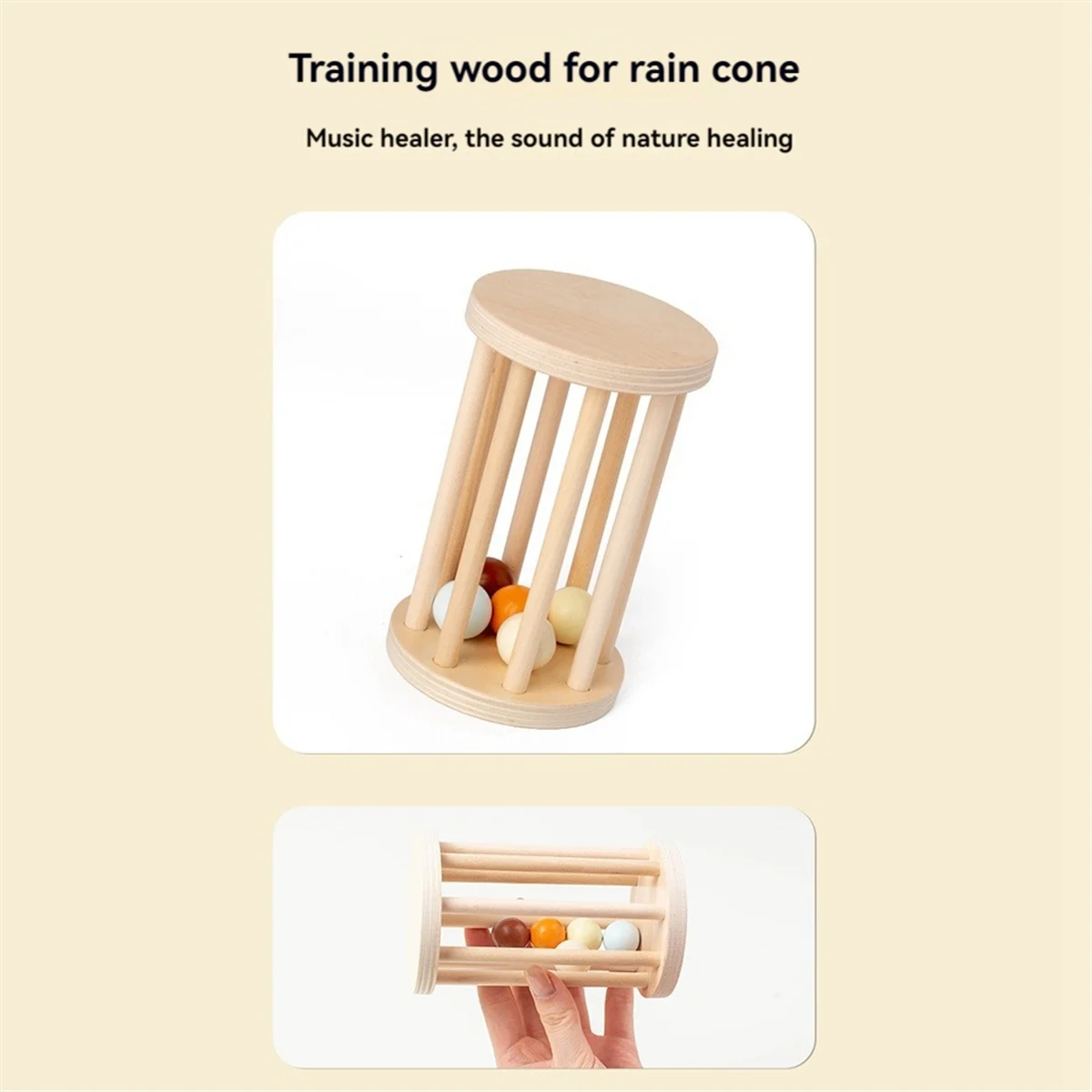 Musical Instruments Wooden Toys for Toddlers 1-3, Percussion Instruments Set, Early Learning Music Toy