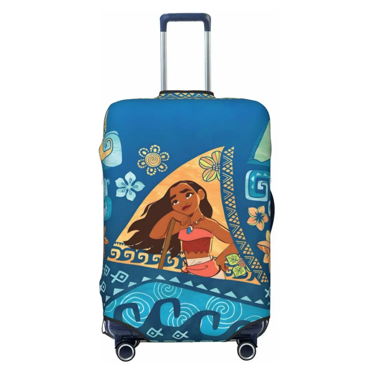 

Custom Moana Beautiful Princess Luggage Cover Protector Fashion Cartoon Anime Graphic Print Travel Suitcase Protective Cover