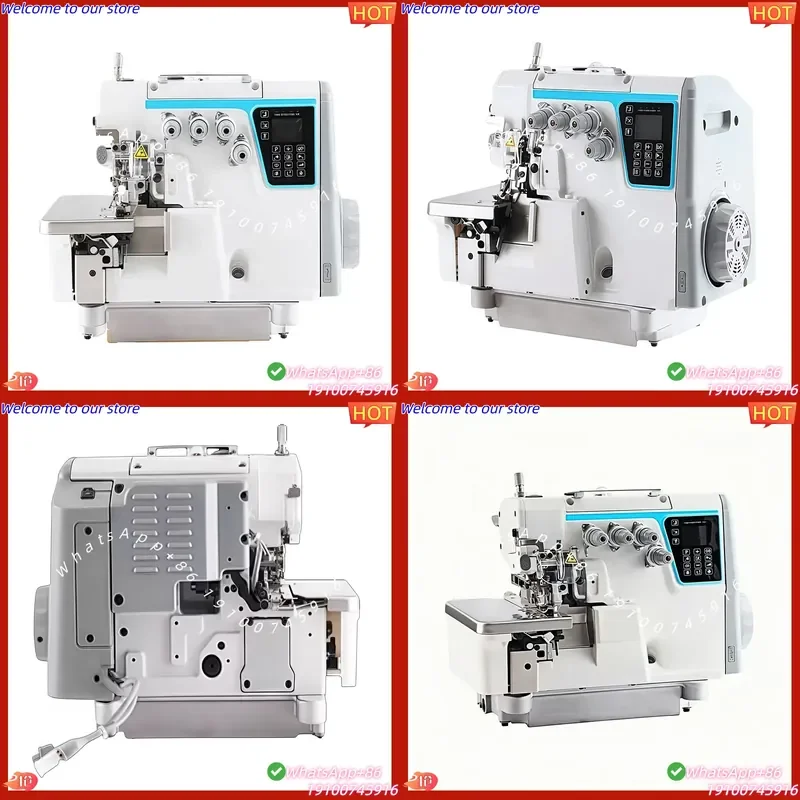 CE Certificate 3 / 4 / 5 Thread Computerized High Speed Overlock Sewing Machine with Stepper Motor Auto Trimmer for