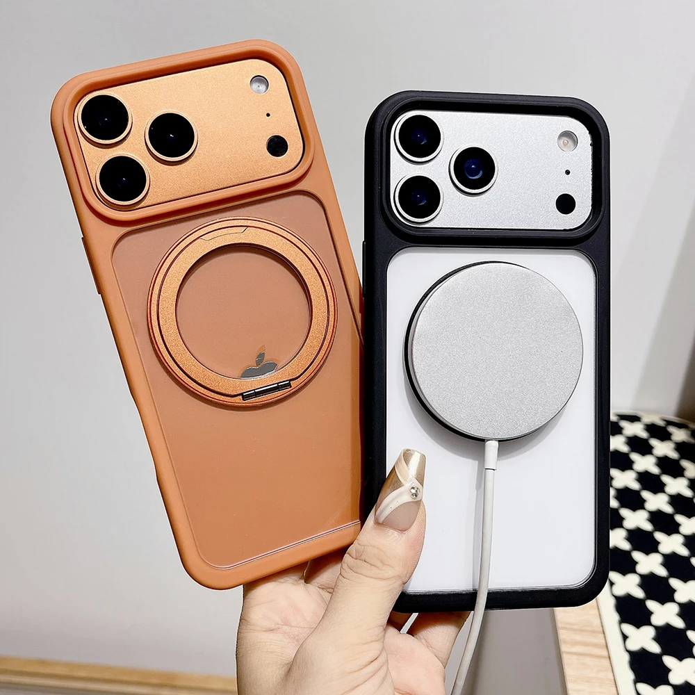 فاخر لـ Magsafe مع 360 ° حافظة هاتف بحامل معدني دوار لهاتف آيفون 17 17 برو آيفون 17 برو ماكس 17 برو ماكس غطاء ممتص للصدمات المغناطيسي #3