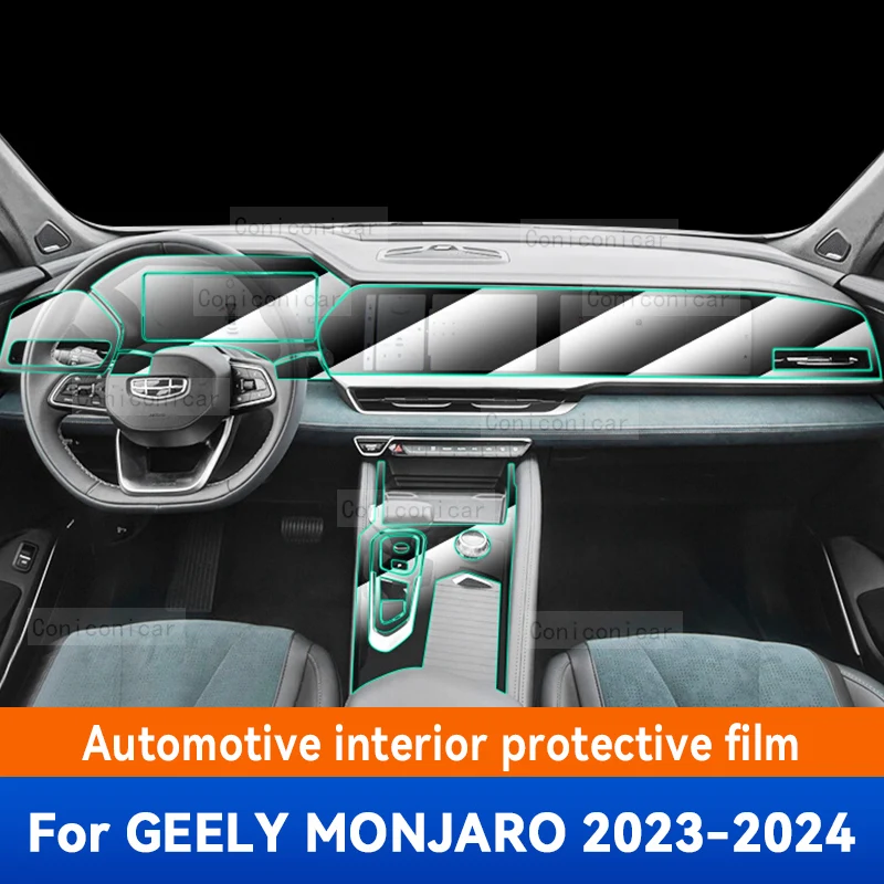 

For GEELY Monjaro 2023 2024 Car Gearbox Panel Film Dashboard Screen Protective Sticker Interior Anti-Scratch Film Accessories