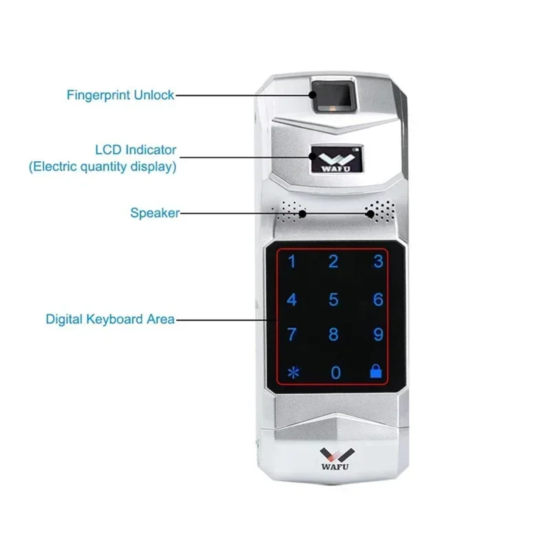 WAFU 011A 019 010 Fingerprint Pad Password Pad adapter Smart lock Fingerpinte voice Prompts Adapter Smart lock keyless access