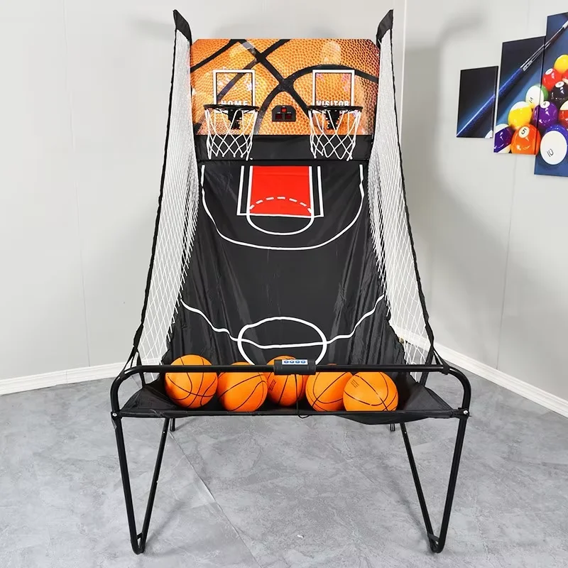 

Electronic Basketball Arcade Game With Scoreboard Indoor Hoop Shootout For Kids Adults Home Room Entertainment Sports Gift