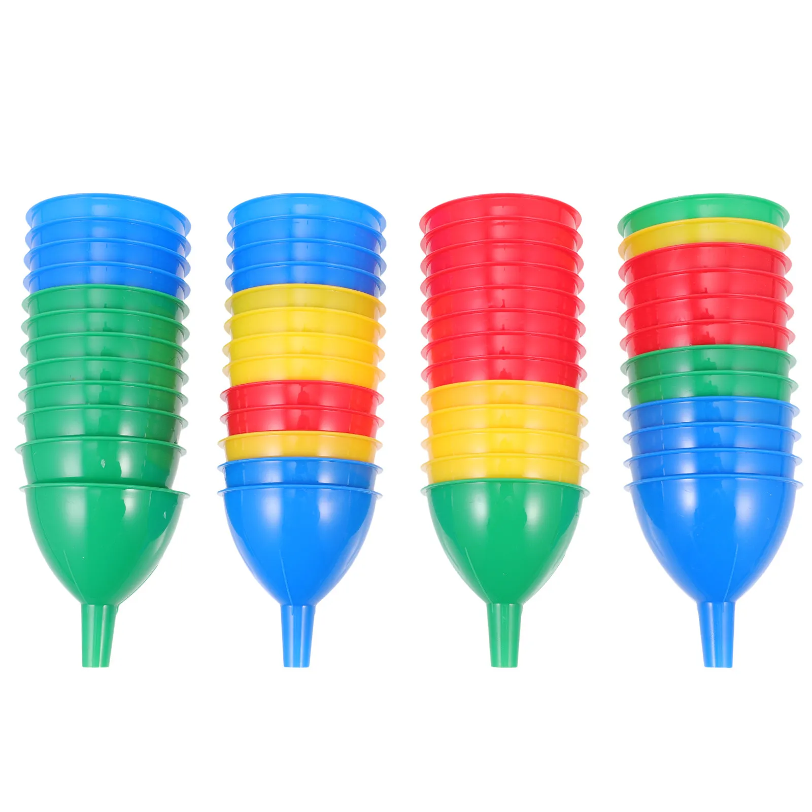 50個入り小型プラスチック製漏斗-ミニラボ用品-液体移送漏斗-オイル充填用-細口ボトル用漏斗-キッチン漏斗