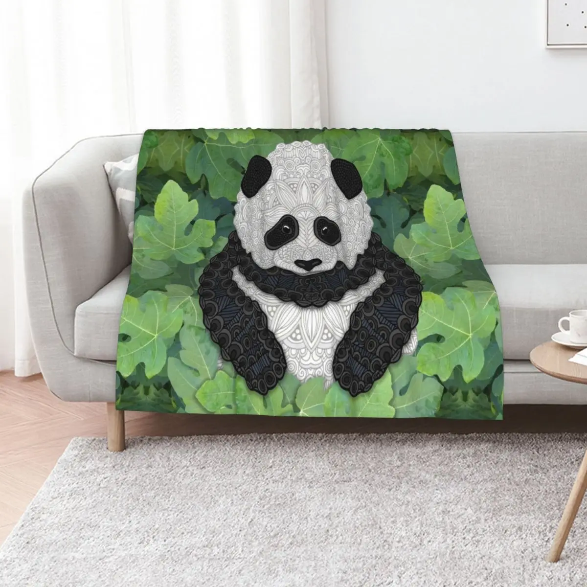 Little Panda Throw Blanket For Baby Bed Fashionable anime Decoratives Sofa Warm Blankets