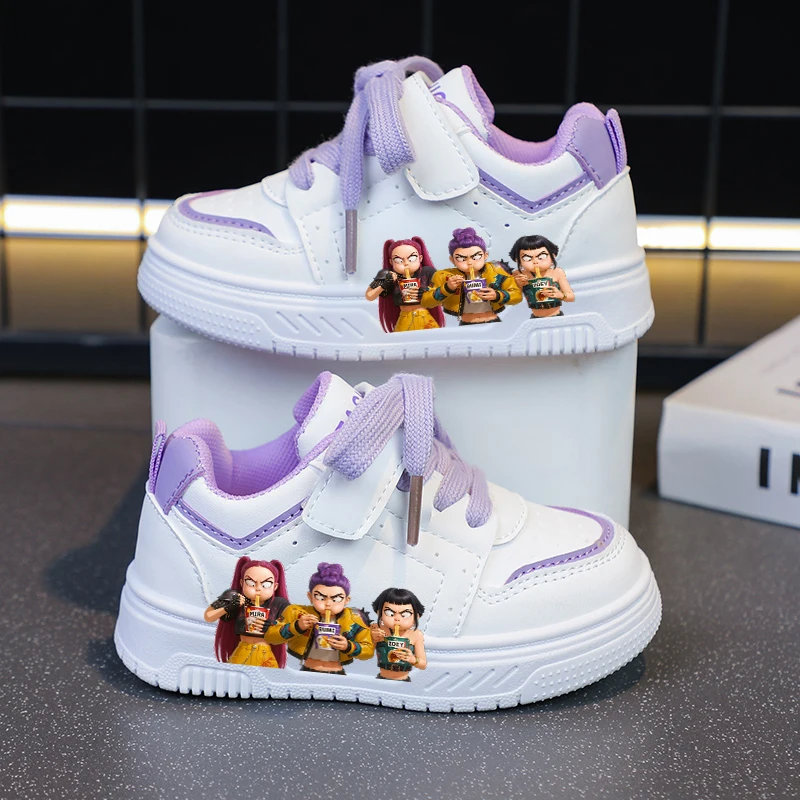 

Детские кроссовки Kpop Demon Hunter, повседневная обувь с героями мультфильмов «Huntrix», обувь для групповой корзины для девочек, детская спортивная обувь для охотников, размер 20-31