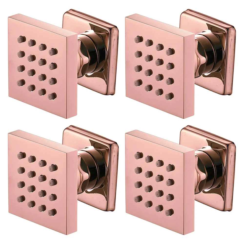 

Newly Luxury Brass Body Sprays Round Shower SPA Massage Jets Concealed Bathroom Shower Sprayer Head Faucet Accessories