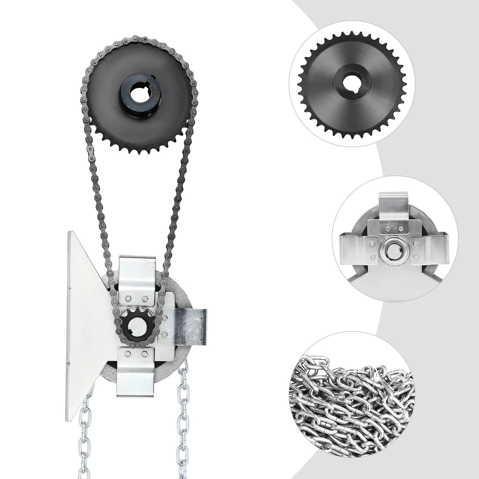 ประตูโรงรถแจ็คเพลาโซ่รอกโซ่รอกลูกกลิ้งประตูที่เปิดประตูโรงรถ