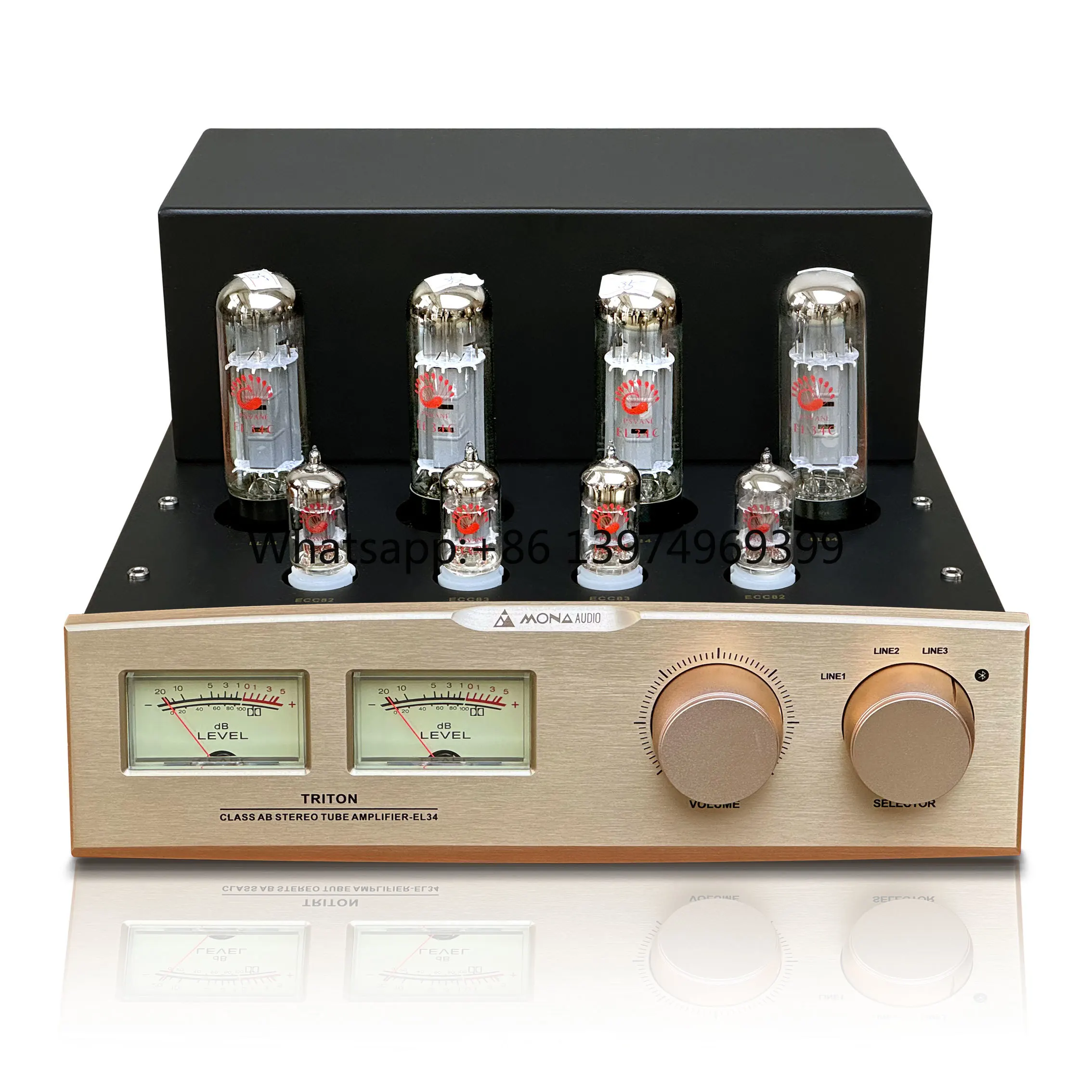 MONA Professional Hi-Fi Home Power Amplifier 30W*2 EL34 Push-Pull  Connectivity Mini Stereo Stage Application 110/220v