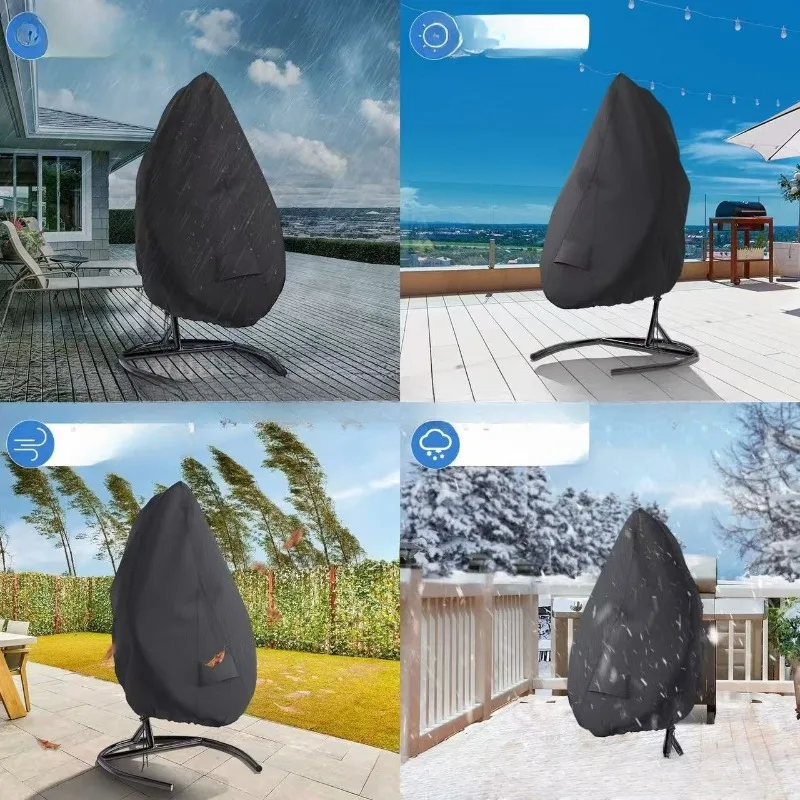 

420D подвесная корзина на молнии для одного человека, уличное кресло-качалка из ротанга с солнцезащитным дождем и пылезащитным чехлом, сиденье для отдыха Viral